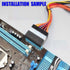 SUPERPLUS Right Angle ATX 24-Pin Female to Male Adapter for Desktop PC Power Supply - 90 Degree Cable...