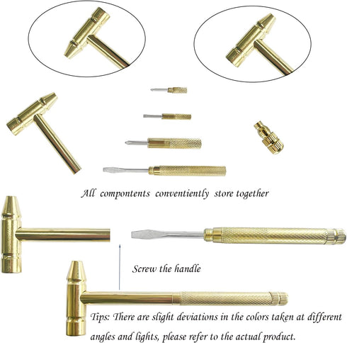 Floral Hammer & Screwdriver 6 in 1 Small Hammer Screwdriver Tool, Multitool Hammer, Hand Tools Hammer Set with Screwdriver Hammers, Mini Hammers, ...