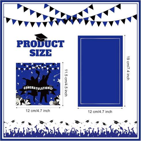 36 Pcs Graduation Paper Silverware Bags Graduation Kraft Paper Utensil Cutlery Holders Class of 2024 Pocket Sleeves for College Senior High School...