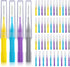 50 Pieces Braces Brush for Cleaner Interdental Brush Toothpick Dental Flossing Head Oral Hygiene Flosser Tooth Cleaning Tool...