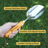 Extra Large Soil Scoop, Garden Transplanter Trowel - Super Strong Stainless Steel Metal Potting Soil Scoop with Wooden Handle - Garden Hand Scoop ...