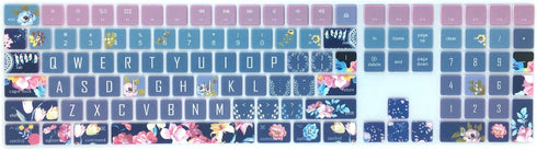 Silicone Keyboard Cover for Apple iMac Magic Keyboard with Numeric Keypad MQ052LL/A (Model: A1843, 2017 2018 Release), Cute Print Keyboard Skin, U...