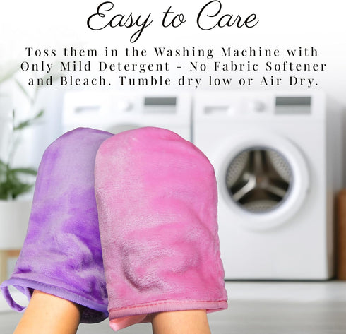 EcoSol Designs - Microfiber Mittens, Ultra-Soft Body Exfoliator Lathering Scrubber and General Cleaning Dusting Must-Have, Thick Exfoliant Glove 2...
