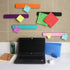 Felt Bulletin Board Bar Strip 0.5 Inch Thick Self-Adhesive Pin Board Bar 13 Inch in Length with 14 Pushpins, 5 Colors Bars...