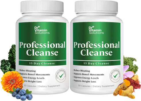Dr Vitamin Professional Detox Cleanse for Weight Loss and Belly Fat, 15 Day Colon Cleanse, Body Detox, Gut Health, Bloating Relief and Weight Loss...