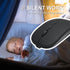 Slim Bluetooth Mouse, USB Wireless Mouse with 2.4GHz Nano Receiver, Portable Small Mouse Compatible with iPad, Tablet, Computer, Laptop, Silent Mi...