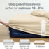 LuxClub 4 PC Full Size Sheet Set Deep Pockets 16" Wrinkle Free Cooling Sheets Machine Washable Hotel Bedding Silky Soft - Cream Full...