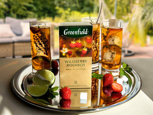 Greenfield Wildberry Rooibos Herbal Tea Fruit & Herbal Collection 25 Teabags The Execptional Freshness Of Tea Is Guranteed By The Special Foil Sac...