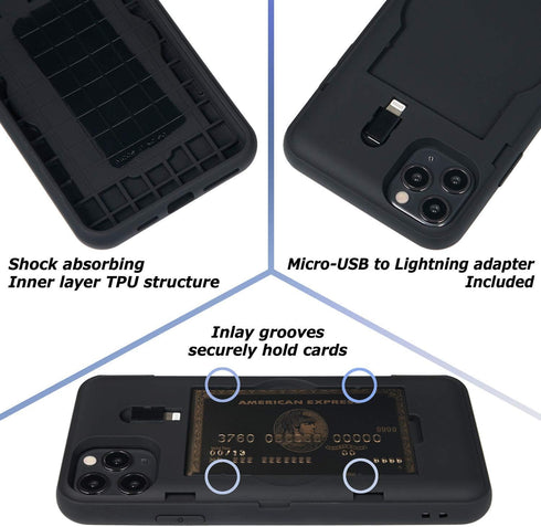 TORU CX PRO for iPhone 11 Pro Max Case Wallet | Protective Shockproof Heavy Duty Cover with Hidden Card Holder & Card Slot |Wrist Strap, Lightning...