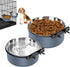 Dog Kennel Bowls for Crates, Hanging Dog Crate Water Bowls No Spill, 2 Pack Kennel Food Water Bowl Mountable Cage Accessories, Stainless Steel Pet...