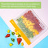 Reusable Food Storage Bags - 10 Pack Dishwasher Safe Freezer Bags, BPA Free Silicone, Leakproof for Marinate Salad Fruit Travel - 5 Sandwich 5 Sna...