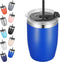 VEGOND Stainless Steel 12 oz Tumblers bulk Vacuum Insulated Double Wall Travel Tumbler with Lid and Straw Reusable Tumbler, Royal Blue 1 Pack...