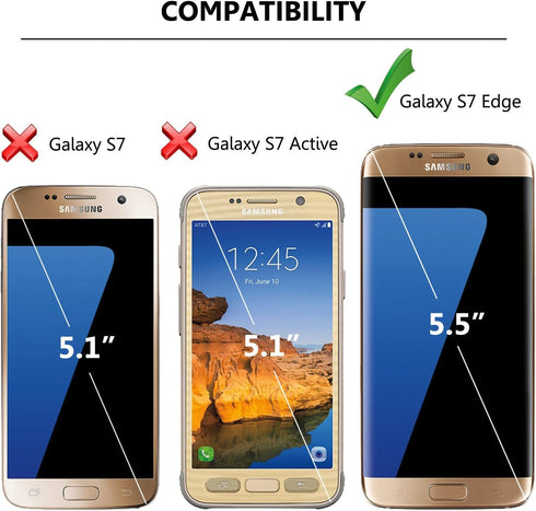 Jeylly Galaxy S7 Edge Case, One-Piece Ultra Slim 3 Color Impact Anti-Slip Rugged Soft TPU Bumper Shockproof Protective Case Cover Shell for Samsun...