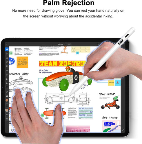 iPencil 2nd Generation, Pencil for iPad with Palm Rejection & Tilt Sensitivity, LED Power Display, Stylus Pen for iPad 6/7/8/9/10, iPad Air 3/4/5,...