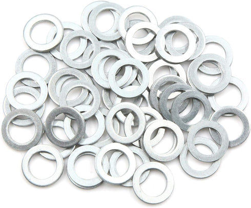 X AUTOHAUX 50pcs Engine Oil Crush Washers Drain Plug Gaskets 12mm ID. 19.7mm OD. for Car...