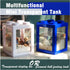 Small Fish Tank, Mini Betta Fish Tank Stackable Cube Tank with Fish Tank Decor, Ant Feeding Case Mini Reptile Row Box (White)...