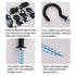 KUUQA Cup Hook Kit Black Vinyl Coated Ceiling Screw Mug Hooks, 70 Pieces, 6 Sizes...