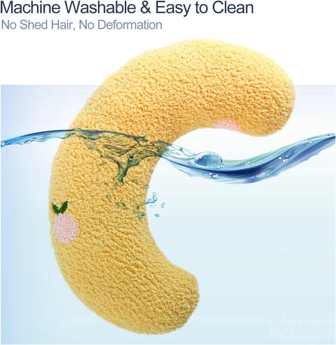 Cat Pillows for Indoor Cats, Soft Fluffy Dog Calming Pillow, Little Dog Pillows, U Shaped Half Donut Cuddler with Cute Embroidery, Washable Neck P...