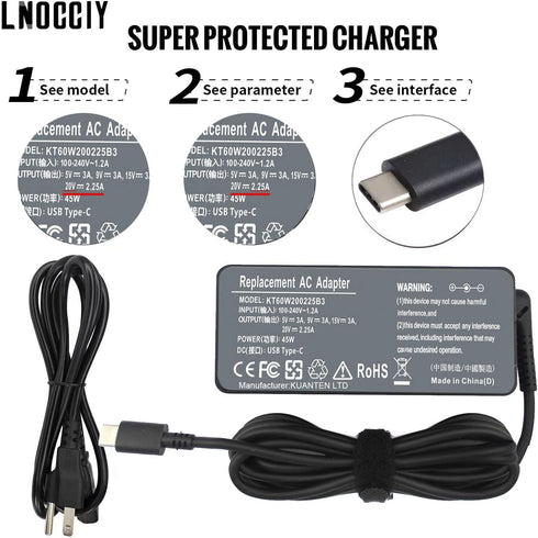 45W USB C Laptop Charger for Acer Laptop Charger,Replacement for Acer Chromebook A18-045N1A Power Supply Cord...