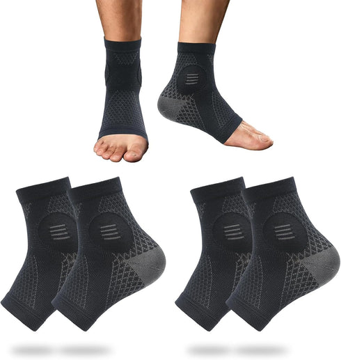 2Pairs Neuropathy Socks for Women Men Neuritisc Socks for Neuropathy Women Peripheral Neuropathy Socks Ankle Brace Plantar Fasciitis Swelling Blac...