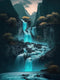 Waterfall Scenery 5D Diamond Painting, Landscape DIY Diamond Painting Art Embroidery Painting Kits for Home Wall Decorations 12x16 inch...
