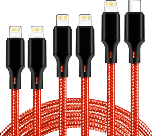 cugunu USB C to Lightning Cable 5 Pack 3/3/6/6/10FT iPhone Charger Apple MFi Certified Power Delivery Fast Charging Cord Compatible with iPhone 14...