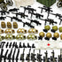 WW2 Weapon Sets Military Accessories Kits Building Block Toys Include Camouflage Gun Parts for Corps Equipment Compatiable with Mini Figure Brick ...
