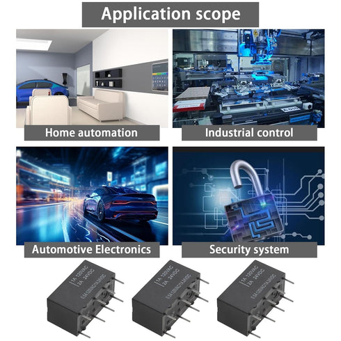 Create idea 10pcs HJR1-2C-L-12V Relay 8 PIN Signal Relay 20.1x14.6x9.7mm for Applications Including Home Automation Industrial Control 720ohm Resi...