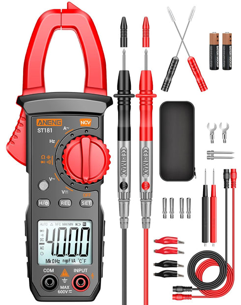 ANENG Digital Clamp Meter Multimeter Tester 4000 Counts with NCV Amp Ohm Volt Measures AC Current, AC/DC Voltage,Capacitance, Resistance, Diodes, ...