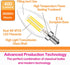 E14 Base LED Filament Candle Shape Light Bulb,E14 European Base Bulb,Daylight 6000K 400LM 40W Equivalent,C35 Clear Glass Torpedo Shape Bullet Top,...