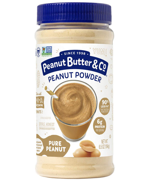 Peanut Butter & Co. Pure Peanut Protein Powder, Non-GMO Project Verified, Gluten Free, Vegan, 6.5 oz Jar...