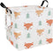 FANKANG Square Nursery Hamper Storage Bins Canvas Laundry Basket Foldable with Waterproof PE Coating Storage Baskets Gift Baskets for Children, Of...
