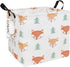 FANKANG Square Nursery Hamper Storage Bins Canvas Laundry Basket Foldable with Waterproof PE Coating Storage Baskets Gift Baskets for Children, Of...