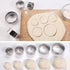 5 Pieces Biscuit Cookie Cutters Set,Stainless Steel Circle Round Cookie Biscuit Cutters in Graduated Sizes Shape Molds for Pastries Doughs Doughnu...