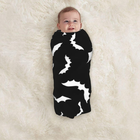 Halloween Bat Goth Baby Stuff Newborn Swaddle Blanket Soft & Cozy Gothic Receiving Baby Blankets Swaddle Wrap for Boys and Girls...