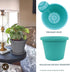 The HC Companies 12 Inch Round Prima Planter - Plastic Plant Pot with Rolled Rim for Indoor Outdoor Plants Flowers Herbs, Dusty Teal...
