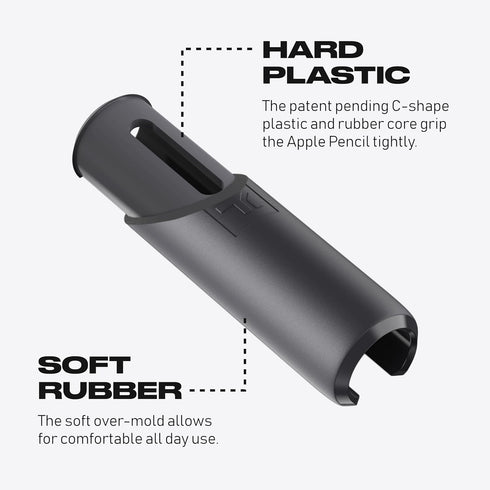 FUSE Apple Pencil Grip - Compatible with Apple Pencil Pro and Gen 2 Stylus for Procreate Drawing, Writing - Designed for Magnetic Charging and Dou...