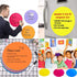 OJYUDD Dry Erase Dots Circles,11 Inch Removable Vinyl Dot Wall Decal,Colorful Circles Whiteboard Marker for Drills and Training School Teaching Pr...