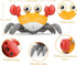 Crawling Crab Baby Toys with Music & Light, Tummy Time Interactive Toddler Toy Automatically Avoid Obstacles for Boys or Girls (Orange)...
