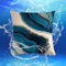 Waterproof Outdoor Pillow Covers 18 X 18 Inch Set of 4, Decorative Blue Grey Throw Pillow Cases, Water Resistant Marble Abstract Square Cushion Co...