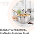 Oggi 3-Quart Two-Tone Stainless Steel Mixing Bowl, Great for Mixing, Making Dough, Dressing Salads, Mixing Eggs, Washing Vegetables...