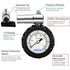 GODESON Presta Valve Gauge,Presta Valve Tire Pressure Gauge with Bicycle Air Pressure Relief Range to 0-30PSI /0-2BAR, Perfect for Mountain Bicycl...