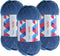Crochet Yarn, 3PCS 50g/1.76OZ 142yd Acrylic Yarn for Crocheting and Knitting DIY Amigurumi Yarn(Dark Blue)......