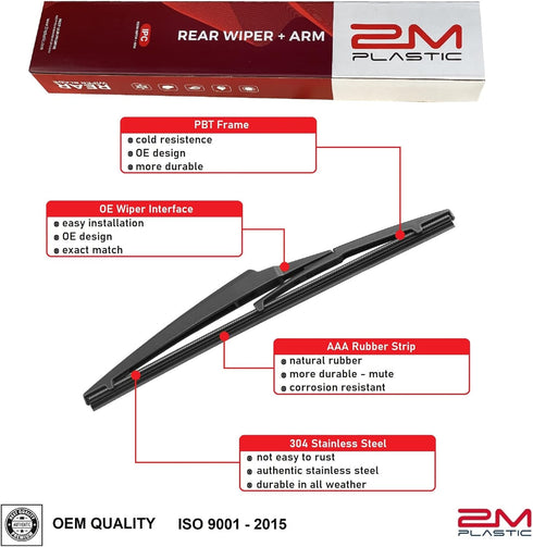 Rear Wiper Arm Blade Factory OEM Style Replacement For GRAND CHEROKEE 2011-2019 Dodge Durango 2011-2019...