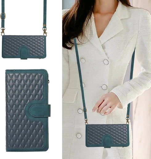 Asuwish Phone Case for Samsung Galaxy A71 5G Wallet Cover with Tempered Glass Screen Protector and Crossbody Wrist Strap Leather Flip Zipper Credi...