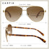 CARFIA Polarized Sunglasses for Women UV Protection Acetate Arms Metal Frame Woman's Shades CA3216...