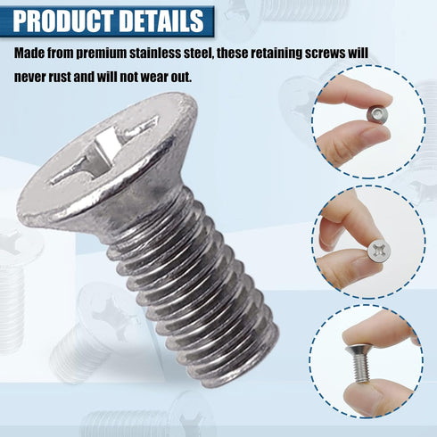 8Pack Stainless Steel Brake Disc Rotor Screws, Stainless Steel Retaining Screws for Front and Rear by Mission Automotive, Compatible with for Hond...