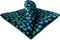 SHLAX&WING Clover Mens Pocket Square for Wedding Party Blue Green Handkerchief...