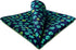 SHLAX&WING Clover Mens Pocket Square for Wedding Party Blue Green Handkerchief...
