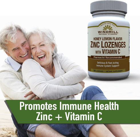 ZINC LOZ W/VIT C 100MG H/L WML 50 by Windmill,9 Ounce (Pack of 1)...